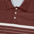 thumbnail image 7 of POTETI Casual Polo Shirts for Men Short Sleeve Collared Shirts Loose Striped Work Tops, 7 of 7