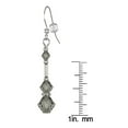 thumbnail image 3 of One Pair Austrian Crystal Triple Bicone Earrings with Sterling Silver Earwires - Black Diamond Gray, 3 of 3