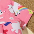 thumbnail image 4 of GYRATEDREAM Girls Two Pieces Swimsuit 2-6Y Toddler Float Rash Guard Bikini Skirt Bathing Suit, 4 of 7