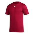 thumbnail image 2 of Adidas Men's Pregame Badge of Sport Short Sleeve Tee XL Scarlet | White, 2 of 2