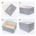 thumbnail image 3 of Unique Bargains Storage Cube Fabric Bin with Handles for Shelves Basket Grey 19*14*9in, 3 of 7