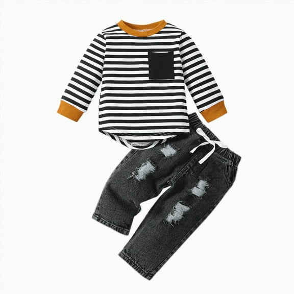 Futezty Toddler Boys Girls Clothes Fall Winter Outfit Sets, Baby Boy Girl 6M 1T 2T 3T 4T 5T 2 Piece