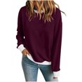 thumbnail image 2 of Chiccall Women's Fleece Crewneck Sweatshirt, Long Sleeve Loose Fit Pullover Casual Tops for Women, 2 of 9