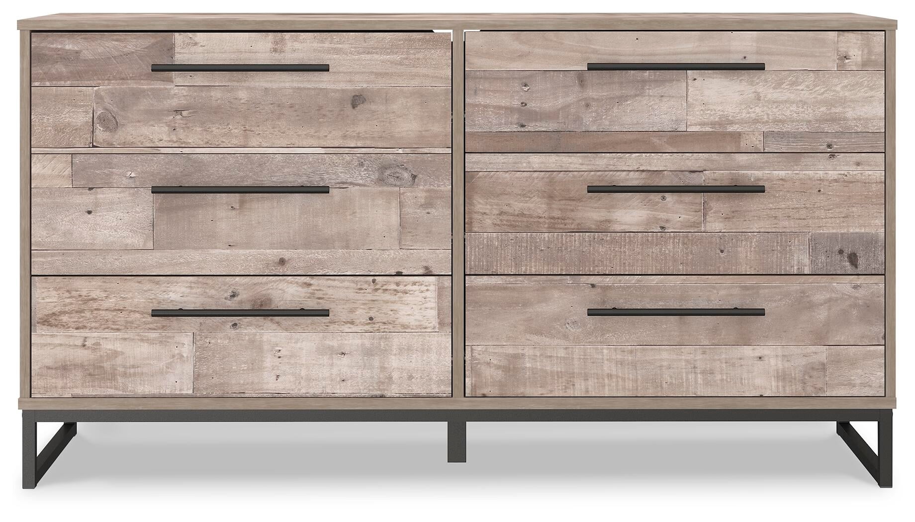 Signature Design by Ashley Casual Neilsville 6 Drawer Dresser, Whitewash