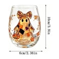 thumbnail image 3 of Halloween Transparent Glass Cup, Halloween Artisan Glassware, Cute Clear Ghost Pumpkin Printed Tumbler, for Fall Party Home Decor, 3 of 7