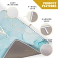 thumbnail image 4 of Dish Drying Mat for Kitchen Counter 18x24 Inch Marble Teal Blue Dish Drying Mat Microfiber Turquoise Gold Dish Mat Drainer Rack Mats Fast Dry Bottles Dish Dry Pad Protector Kitchen Accessories, 4 of 6