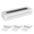 thumbnail image 1 of White ABS Portable Thermal Printer with 3 Rolls A4 Thermal Paper (300 Sheets), 2000mAh Battery, 200DPI Resolution, BT5.1/USB Connectivity, 10MM/S Speed, Type-C Charging, Supports iprint 1 App,, 1 of 6