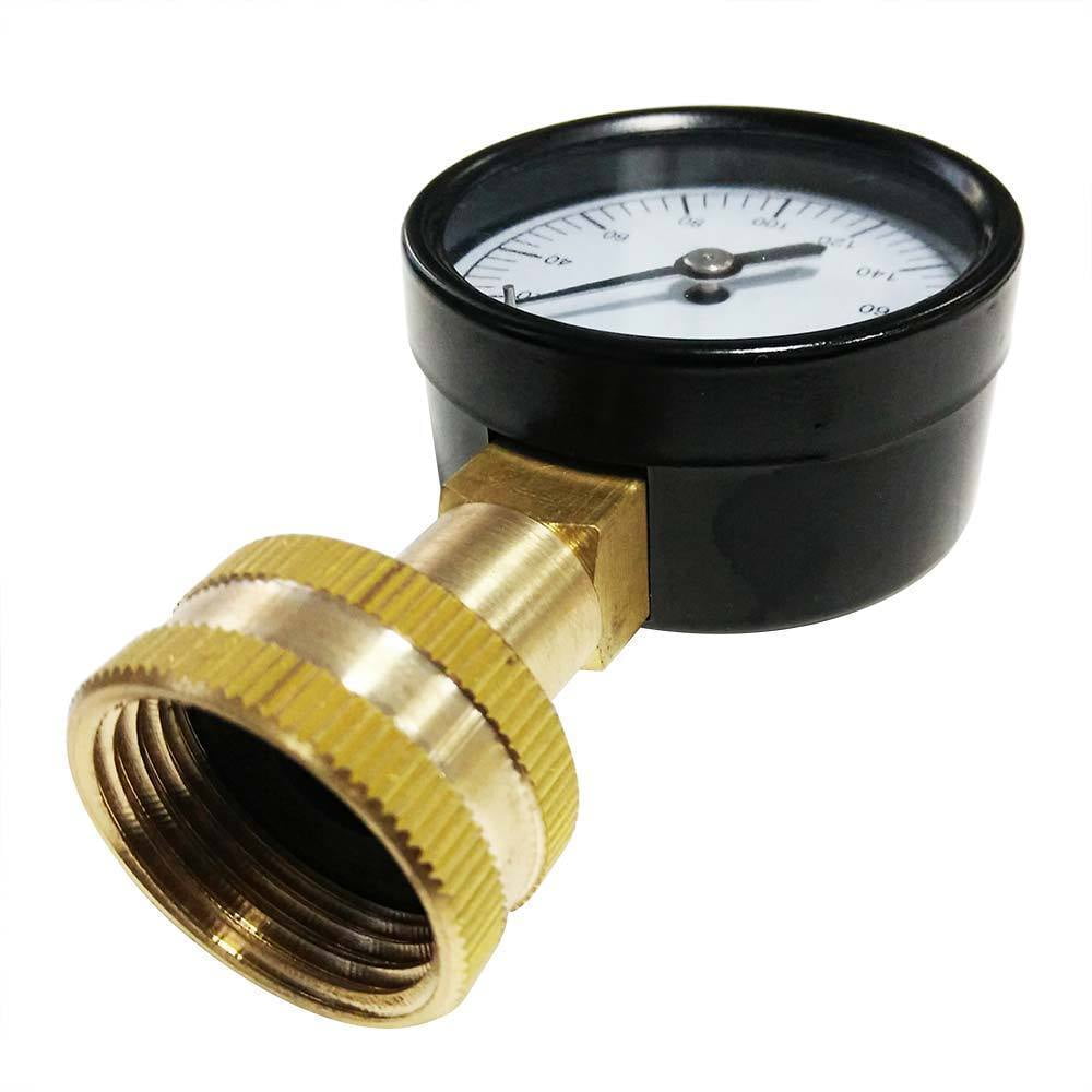 Water Pressure Test Gauge by Brady 0-100 PSI Brass 3/4 " Female Hose Thread for sale online 