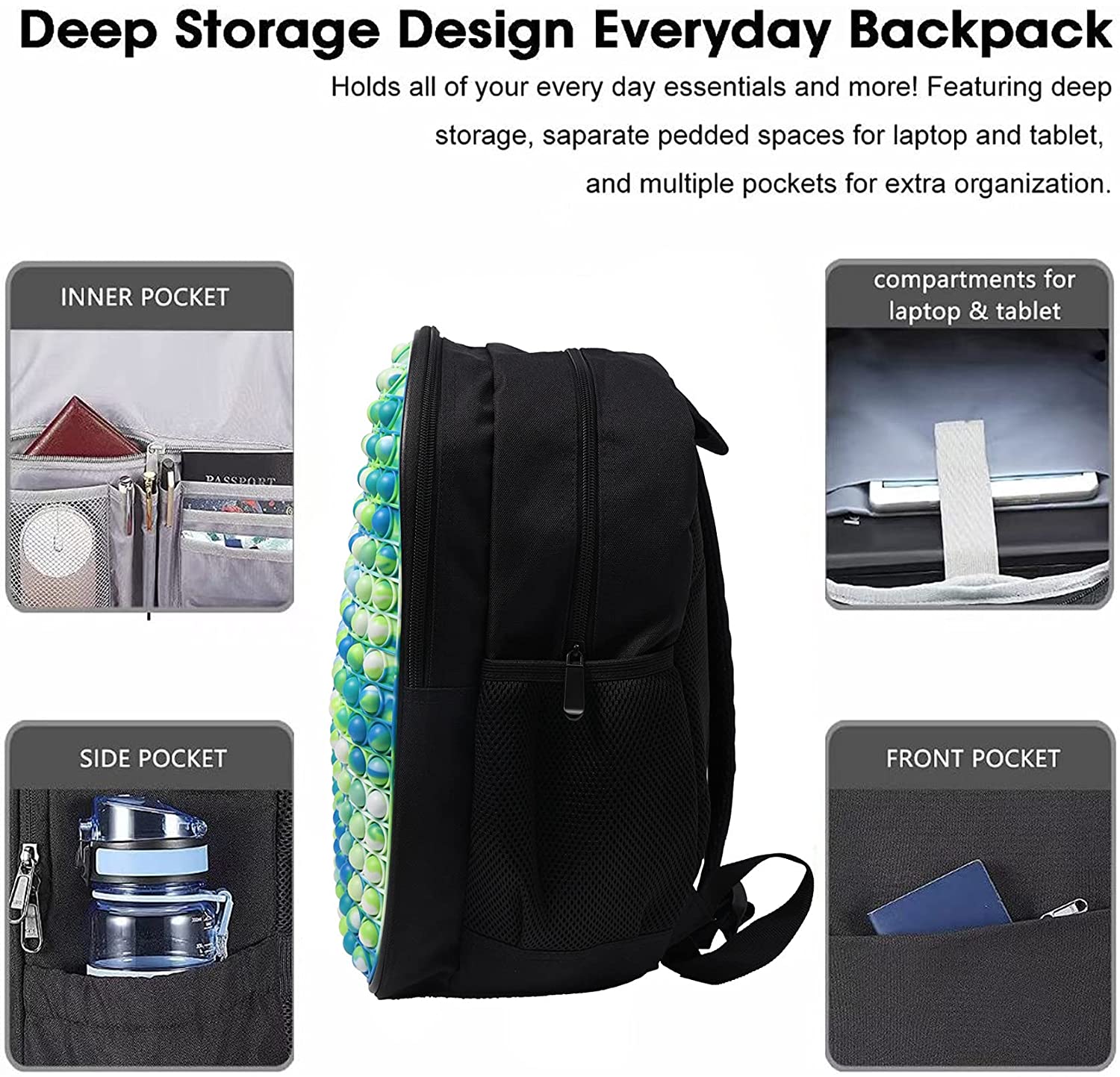 Fidget Backpack for School, Fidget Pop 