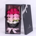 thumbnail image 1 of 18 Rosas Artificiales Aspecto Real Cajas De Flores para Regalo, Coloridos, Adecuados para Bodas, Decoración del Hogar, Regalos, Día de San Valentín, Día de la Madre, Bodas, Dulce Regalo (Rosa), 1 of 4