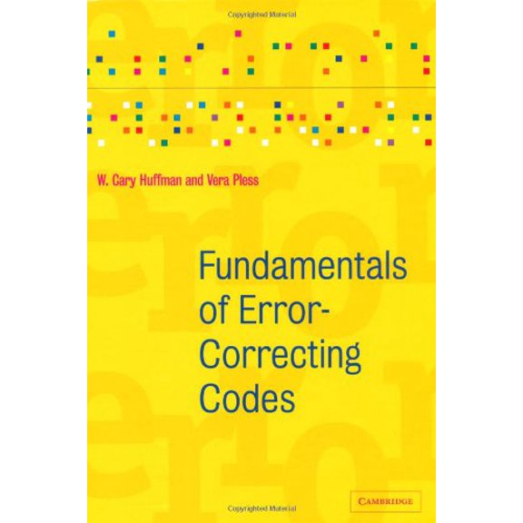 Pre-Owned Fundamentals of Error-Correcting Codes, 9780521782807, 0521782805, Hardcover,
