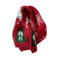 thumbnail image 3 of LEKODE Christmas Festive Knit Long Wrap Scarf for Adults, Reversible Cold‑Weather Neck Warmer for Holiday Parties and Everyday Winter Outfits E D One Size, 3 of 8