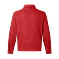thumbnail image 5 of Fgnfyis Winter Jackets for Men Long Sleeve Denim Cardigan Casual Holiday Cargo Coat Mens Jacket Red M, 5 of 5