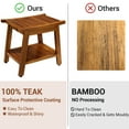 thumbnail image 3 of Jolicasa Teak Shower Bench with Shelf, Stable and Waterproof Teak Wood Shower Stool & Spa, Bath Seat for Elderly- Assemble Required, 3 of 10