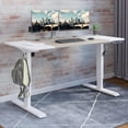 thumbnail image 2 of Escritorio Elevable de Altura Ajustable 140x61 cm – Mesa de Trabajo Ergonómica para Oficina en Casa con Estructura Metálica Robusta, Superficie Amplia y Diseño Moderno | ORZEL, 2 of 9