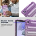 thumbnail image 7 of ELEHOLD for Samsung Galaxy Tab A7 Lite 8.7 (2021) Glitter Clear Case Slim Lightweight Anti-Scratch Shockproof Full Protective Gradient Glossy Glitter Back Case for Tab A7 Lite T220/T225, Purplered, 7 of 7