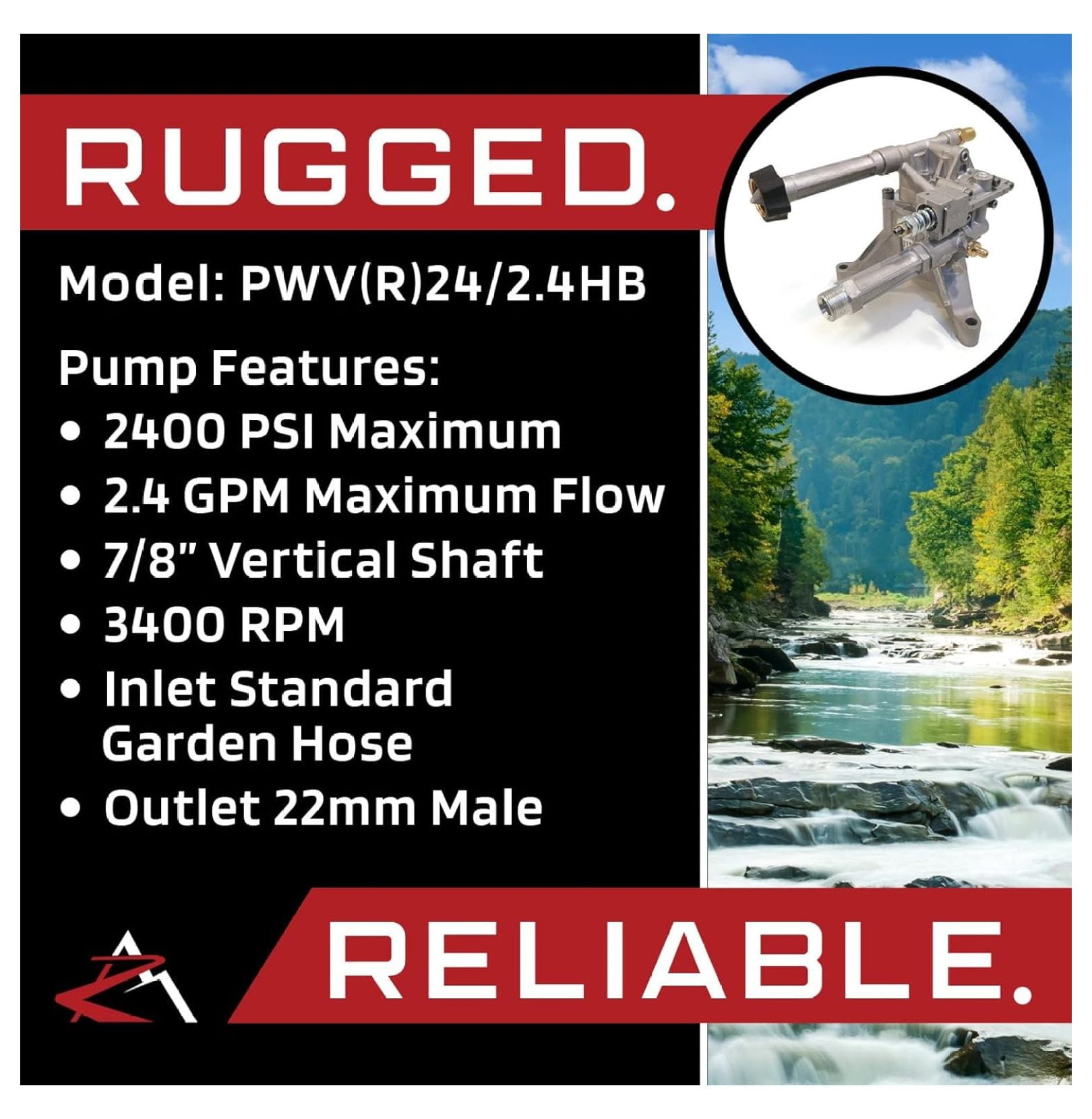 | 2400 PSI Power Pressure Washer Pump for Troy-Bilt 020428-0, 020429-0, 020453