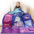 thumbnail image 2 of Horse Gifts for Kids Girls Women Throw Blankets, Cute Horse Pattern Flannel for Couch Sofa Bed Chair Decor, 50 x 60 inch, 2 of 7