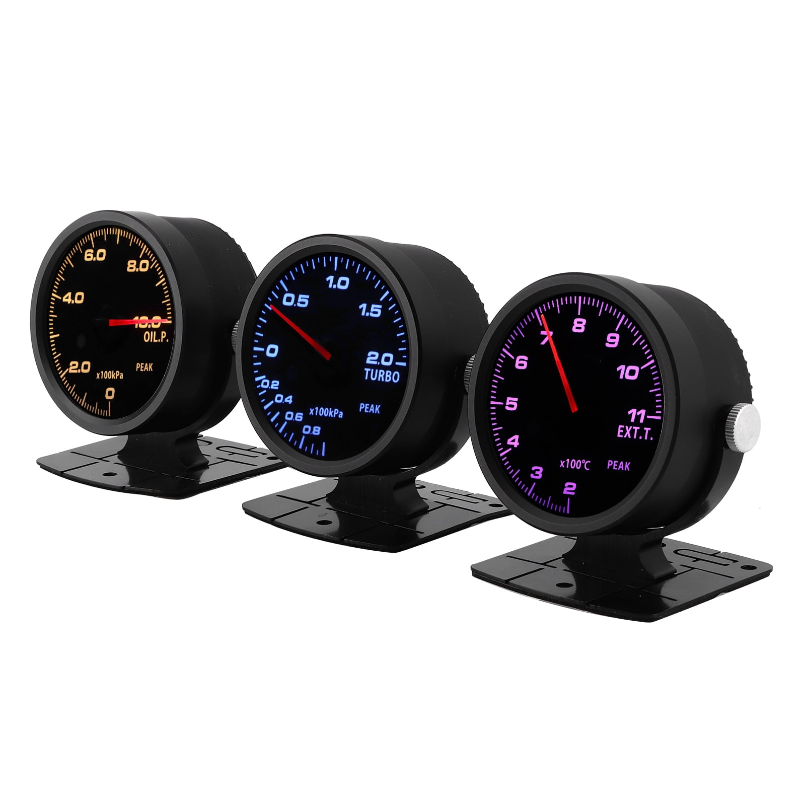 Boost Gauge Egt Meter Boost Pressure Meter 60mm Touching 17 Color OBD2