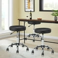 thumbnail image 2 of Klasika Swivel Rolling Backless Salon Stools, Black (Set of 4), 2 of 9