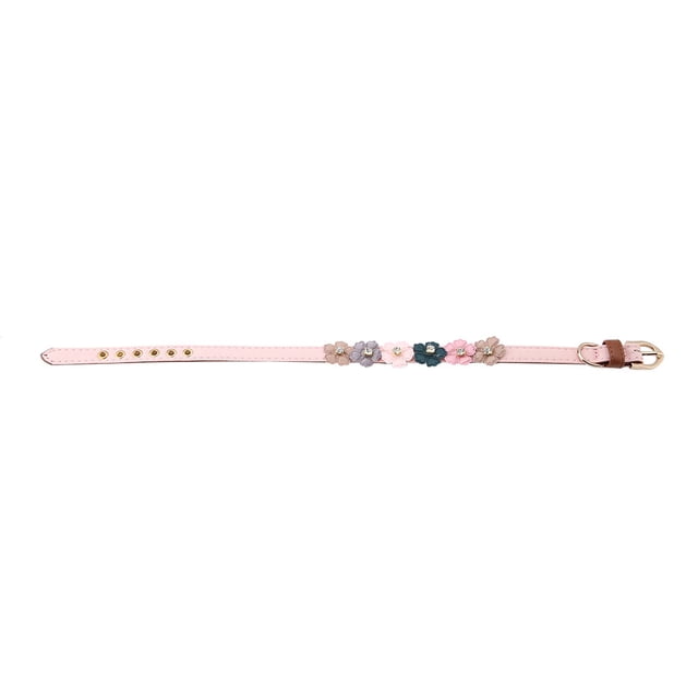 Collar de Mascotas Ajustable, Flor de Diamante de Moda Material de Pu Suave Hebilla Fácil 2 Opciones de Tamados para Gatos Perros Pequeños Show de Fiesta de Uso Diario