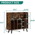 thumbnail image 2 of DWVO Record Player Stand with Power Outlets and LED Lights, Vinyl Record Storage Table Turntable Stand Holds up to 200 Albums, 2 of 8
