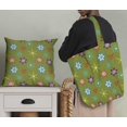 thumbnail image 5 of Soimoi Green Rayon Crepe Fabric Snow Flakes Floral Decor Fabric Printed Yard 46 Inch Wide, 5 of 5