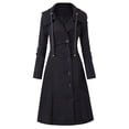 thumbnail image 2 of Ruimatai Fashion Women Solid Double Breasted Button Front Style Plus Size Coat Tops, 2 of 4