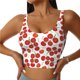 thumbnail image 1 of Fotbe Tomato Sujetador Deportivo Largo sin Aros para Mujer con Almohadillas y Soporte Medio, Transpirable y Absorbente, Camiseta Tipo Chaleco o Tank Top-Large, 1 of 8