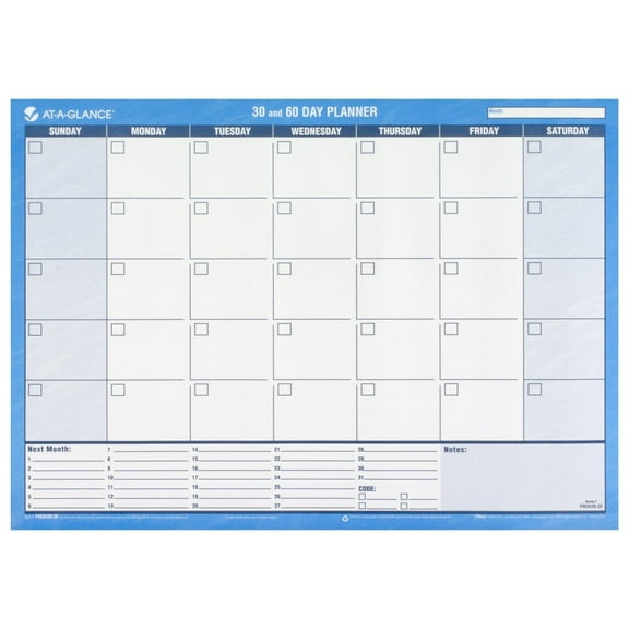 AT-A-GLANCE Erasable Wall Calendar 2016, 30 / 60-Day Undated, Reversible, Horizontal, 24 x 17 Inch Page Size (PM263P28)