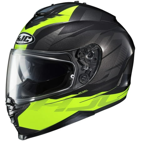 HJC IS-17 Tario Helmet Hi-Viz Yellow (MC-3H) (Green, Medium)