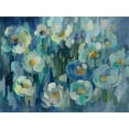 thumbnail image 2 of Vassileva, Silvia 32x25 White Modern Wood Framed Museum Art Print Titled - Pretty Blue Floral, 2 of 4