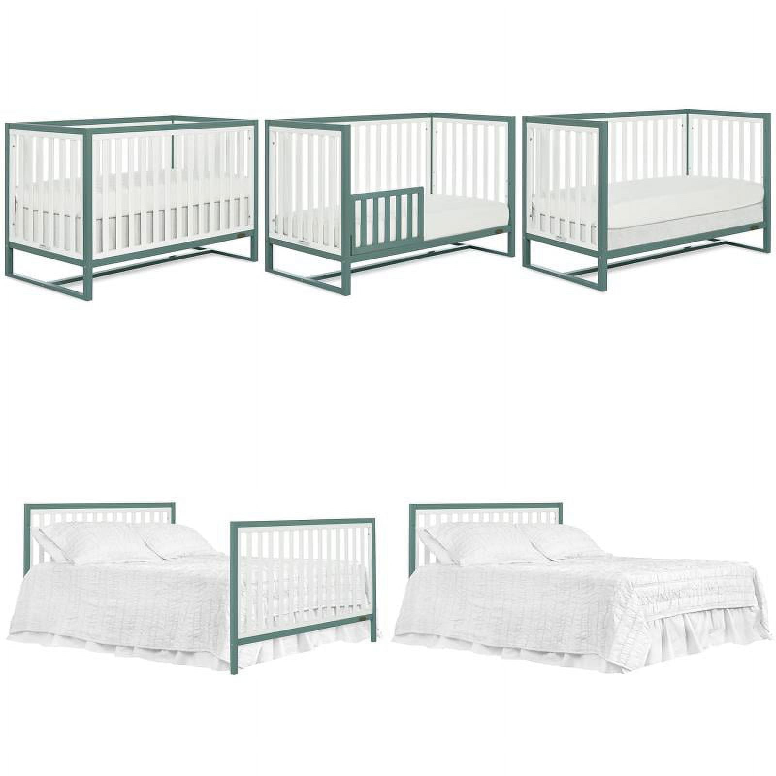 Dream On Me Arlo 5-In-1 Convertible Crib, Jungle Green