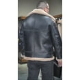 thumbnail image 5 of New Arrival Men's Winter Coat Genuine Leather Sheepskin Shearling Polit Jacket Outerwear Thick Wool Liner Black Plus Size for Weight over 100kgs 110kgs,48,Black, 5 of 6