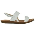 thumbnail image 2 of Soda Shoes Women Flat Sandals Buckle Ankle Double Straps Member-S White 7.5, 2 of 3