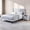 Light Gray, variant on Queen Size Platform Bed Frame with Wingback Upholstered Headboard, Sturdy Wooden Slats Support, Easy to Assembly, Light Gray