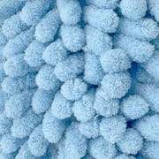 Auto Drive Microfiber Car Wash Sponge with Chenille Pile and Scrubber Back, Blue, 1 Piece