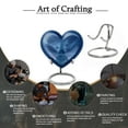 thumbnail image 6 of KARYLIZ Eiffel Tower Memorial Gifts Heart Shaped Urn, Nightscape Urns for Mom, Burial Urn for Adult Male and Female, Blue Small Keepsake Urns for Women & Men, 1 Large 10Inch & 4 Mini 3 Inch, 6 of 7