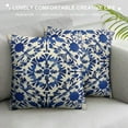 thumbnail image 3 of Nawypu  Chinoiserie Blue and White Porcelain Christmas Throw Pillow Covers  Farmhouse Blue Willow Accent Pillows Case Cover for Couch, 3 of 5