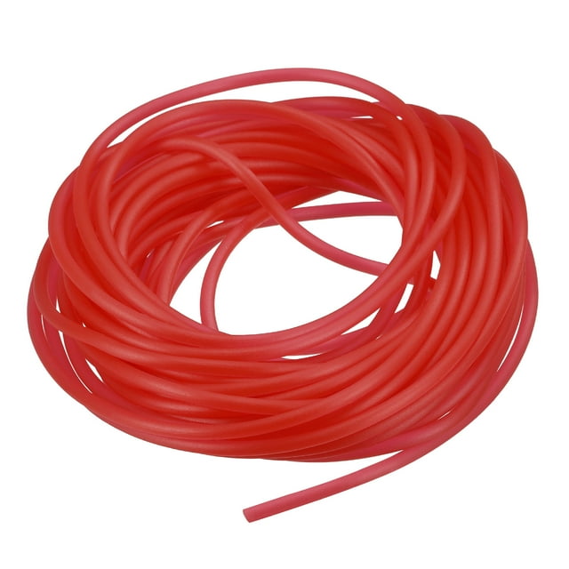 Unique Bargains Solid Rubber Cord Tubing 16ft 2mm Dia Red Rubber Tube for DIY Craft Making