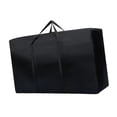 thumbnail image 3 of Bolsa de mudanza, bolsa de almacenamiento, bolsa de tela Oxford, bolsa de mano plegable de gran capacidad, bolsa de lona para edredones, almohadas, Negro, 3 of 9