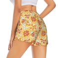 thumbnail image 2 of Uemuo Cute Pizza In Various Pattern Women's Athletic Shorts High Waisted Running Shorts with Liner Pockets Gym Elastic Workout Shorts-X-Large, 2 of 9
