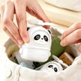 thumbnail image 6 of Partheme 3x2x2in Cartoons Cute Panda Handheld Mini Fan USB Charging Portable Fan, Soft Silicone Blades Low Noise Desktop Personal Cooler for Kids Adults Home Office, White, 6 of 6