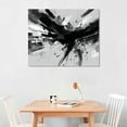 thumbnail image 2 of JEUXUS Black and White Abstract Canvas Prints Wall Art for Living Room Office Wall Decor, Black & White Graffiti Modern Paintings Artwork Pictures for Bedroom Poster Wall Decoration 20x16 inch, 2 of 4