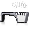 thumbnail image 1 of Kitchen Knife Sharpener - 4 Stage Knife To Restore, for Scissors and Coarse Sharpening, Fine Sharpening, Precision Sharpening GREY BLACK, 1 of 4