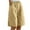 Yellow, variant on Qiopertar Women's Linen Shorts Elastic Waist Casual Summer Pants with Pockets Cotton Linen Blend Capri Pants, Yellow S