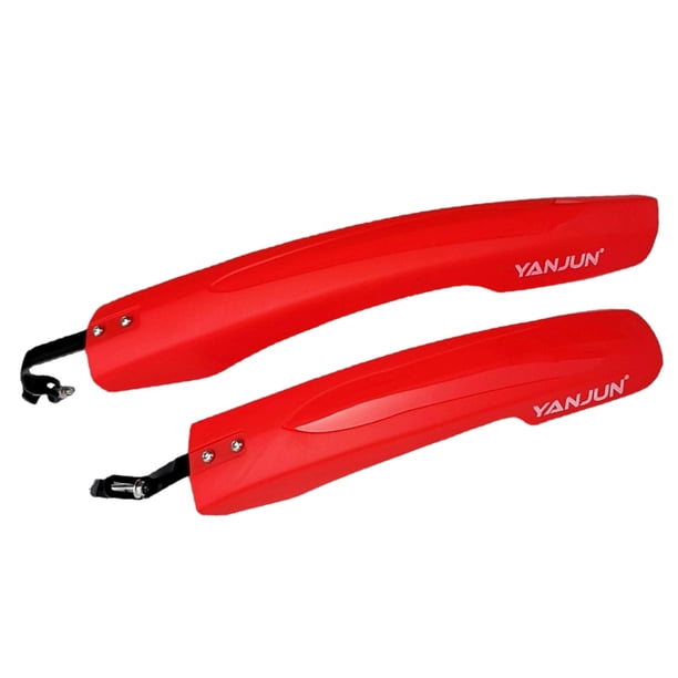 Juego de bicicletas Guardabarros traseros delanteros Piezas de ciclismo Protector ajustable Cobertura total rojo Zulema Guardabarros de bicicleta