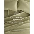thumbnail image 4 of California King, 4 Piece Embossed Hotel Style Bed Sheets in Sage by Comfort Canopy, 4 of 12