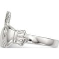 thumbnail image 3 of Sterling Silver Polished Cz Claddagh Ring (Size 8) Made In India qr6602-8, 3 of 5