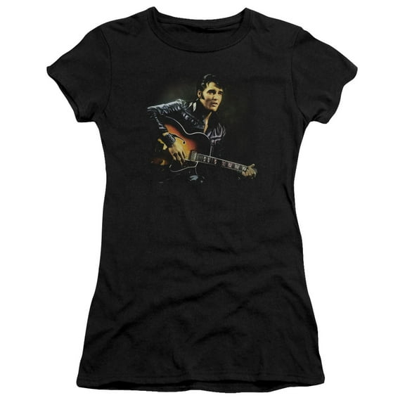 Elvis Presley 1968 Junior Women's Sheer T-Shirt Black